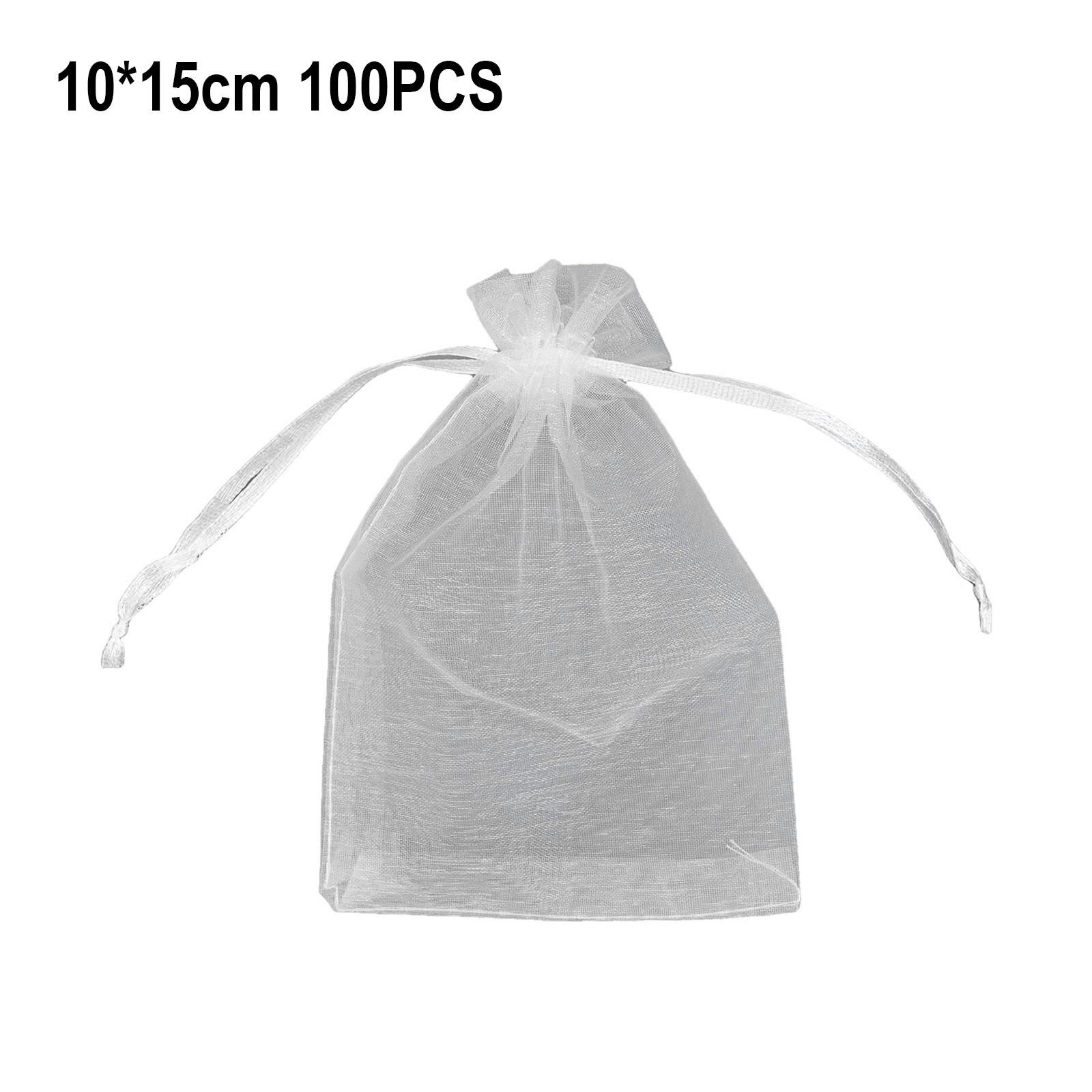 100 шт. Органза-Подарочные мешочки Свадьба/Праздник Прозрачный мешочек для конфет Мешочки для ювелирных изделий 10*15cm