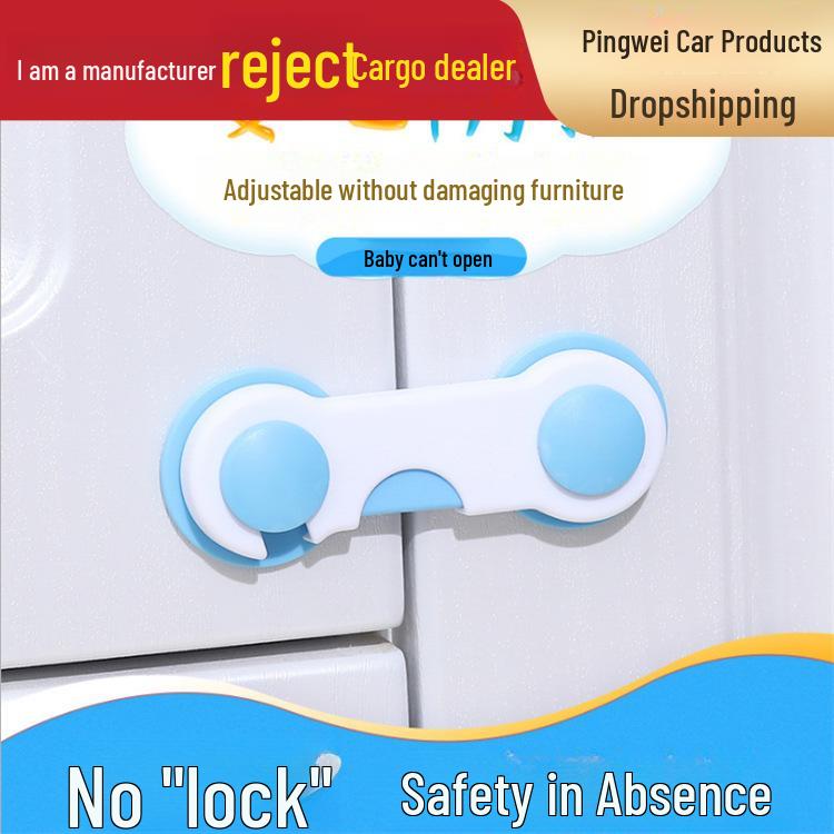 Child Safety Double Locks: Prevents Pinching and Unauthorized Opening of Refrigerators and Drawers. Blue Nude 2000/Box
Child Safety Double Locks: Prevents Pinching and Unauthorized Opening of Refrigerators and Drawers. Blue Nude 2000/Box