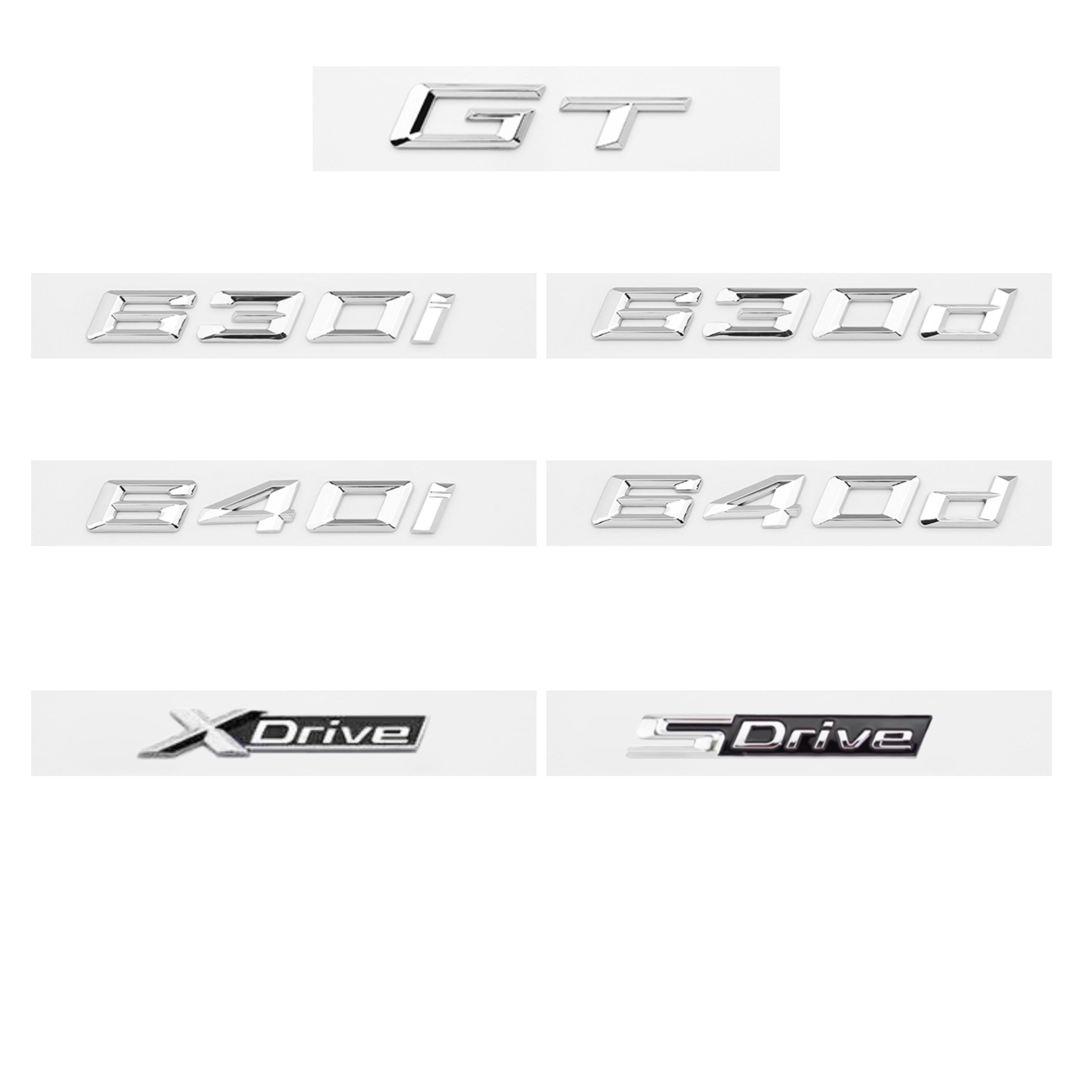 Chrome Silver GT 630i 630d 640i 640d XDrive SDrive ABS Numbers Letters Emblem for BMW 6 Series E63 E64 F06 F12 F13 G32 XDrive
Chrome Silver GT 630i 630d 640i 640d XDrive SDrive ABS Numbers Letters Emblem for BMW 6 Series E63 E64 F06 F12 F13 G32 XDrive