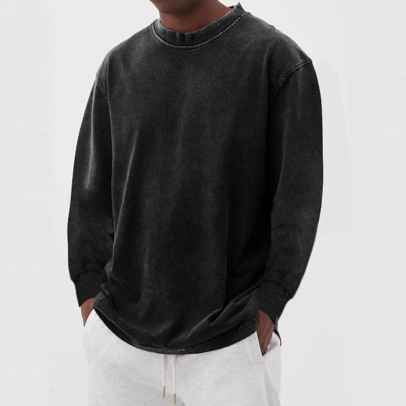 Mens Purple Washed Crew Neck Sweatshirt Loose Fit Long Sleeve Casual Solid Color Top L чорний
Mens Purple Washed Crew Neck Sweatshirt Loose Fit Long Sleeve Casual Solid Color Top L чорний