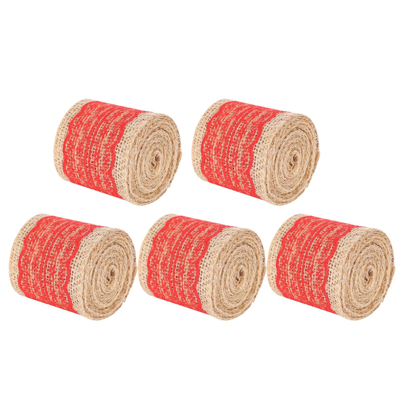 5Pcs Burlap Ribbon Lace Linen Roll Jute Belt Hand Made Hessian Strap Craft Decorations(Red )
5Pcs Burlap Ribbon Lace Linen Roll Jute Belt Hand Made Hessian Strap Craft Decorations(Red )