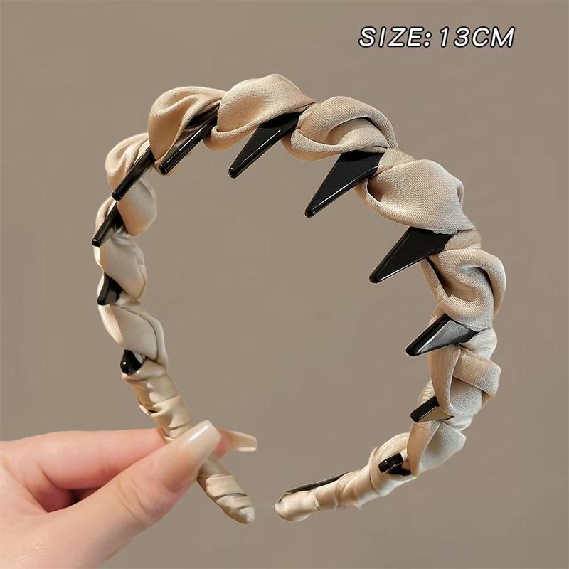 Women s Fashion Elegant Solid Color Toothed Non-Slip Hairband Daily Wear Wash Face Headband Hair Accessory
Women s Fashion Elegant Solid Color Toothed Non-Slip Hairband Daily Wear Wash Face Headband Hair Accessory
