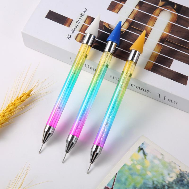 Iridescent Dual-Ended Nail Art Dotting Pen with Wax Tip for Rhinestones
Iridescent Dual-Ended Nail Art Dotting Pen with Wax Tip for Rhinestones