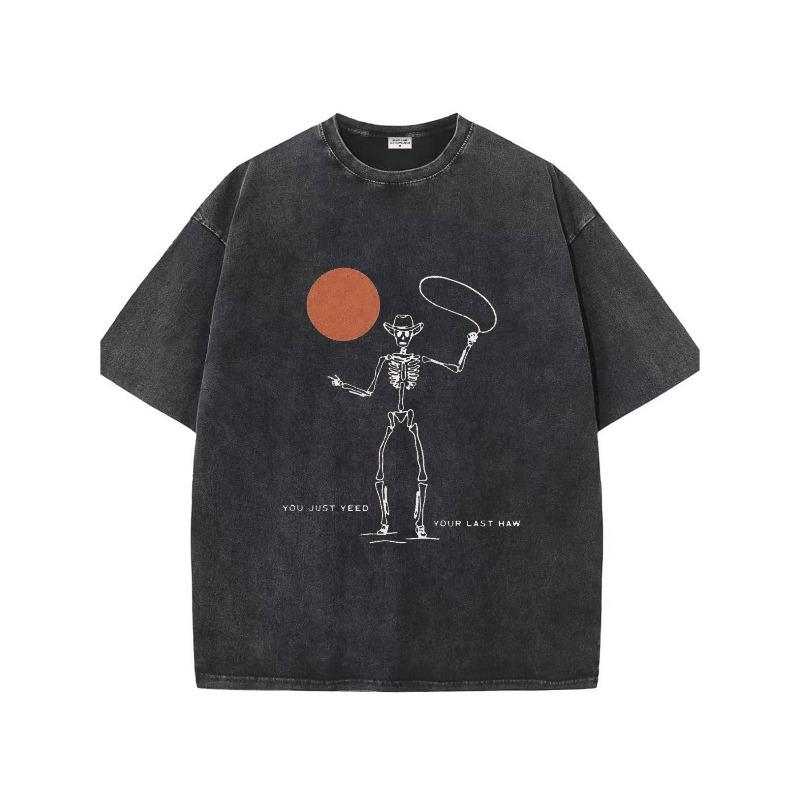 European sizes Men s Vintage Western Cowboy Lasso & Skull Print T-Shirt - Loose Fit Casual Round Neck Tee with Cowboy Graphics for Ranch, Outdoor S чёрный
European sizes Men s Vintage Western Cowboy Lasso & Skull Print T-Shirt - Loose Fit Casual Round Neck Tee with Cowboy Graphics for Ranch, Outdoor S чёрный