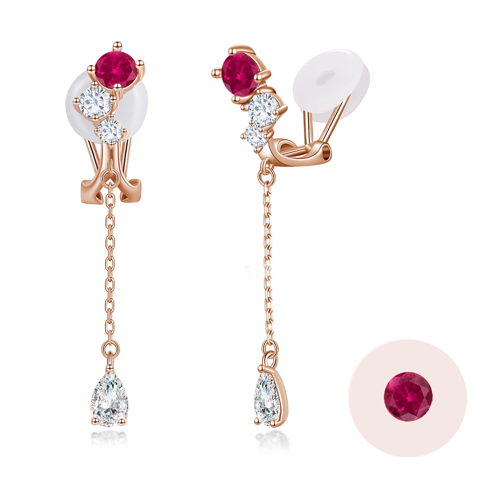 Ruby Earrings for Women Popular July Birthstone Hypoallergenic Silver 925 Pink Gold Earrings Red Swaying Brand Stylish Elegant Anniversary Birthday
Ruby Earrings for Women Popular July Birthstone Hypoallergenic Silver 925 Pink Gold Earrings Red Swaying Brand Stylish Elegant Anniversary Birthday