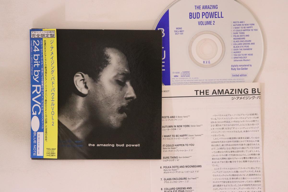 CD БАД ПАУЭЛЛ - The Amazing Bud Powell, Volume 2 TOCJ9027 BLUE NOTE 1998 Япония Оби Джаз Б/У
CD БАД ПАУЭЛЛ - The Amazing Bud Powell, Volume 2 TOCJ9027 BLUE NOTE 1998 Япония Оби Джаз Б/У