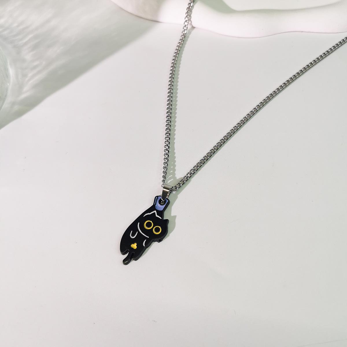Versatile Black Cat Couple Necklace Pendant – Titanium Steel Hip Hop Style Sweater Chain
Versatile Black Cat Couple Necklace Pendant – Titanium Steel Hip Hop Style Sweater Chain