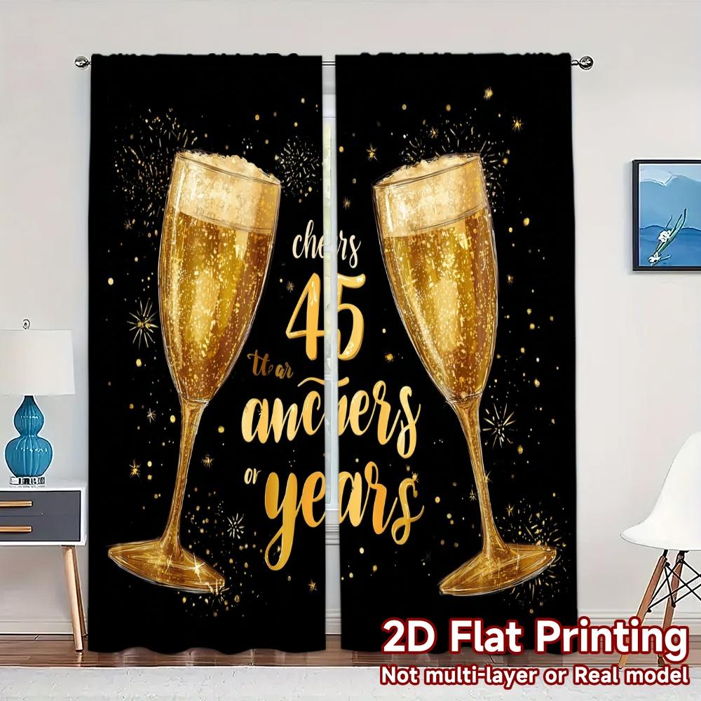 Set Of 2 Flat Printing Curtains Without Rod Celebrating Years Popular Creative Yarn Room Decor Suitable Made Polyester W100*H70(CM)-Hooks&1PCS
Set Of 2 Flat Printing Curtains Without Rod Celebrating Years Popular Creative Yarn Room Decor Suitable Made Polyester W100*H70(CM)-Hooks&1PCS