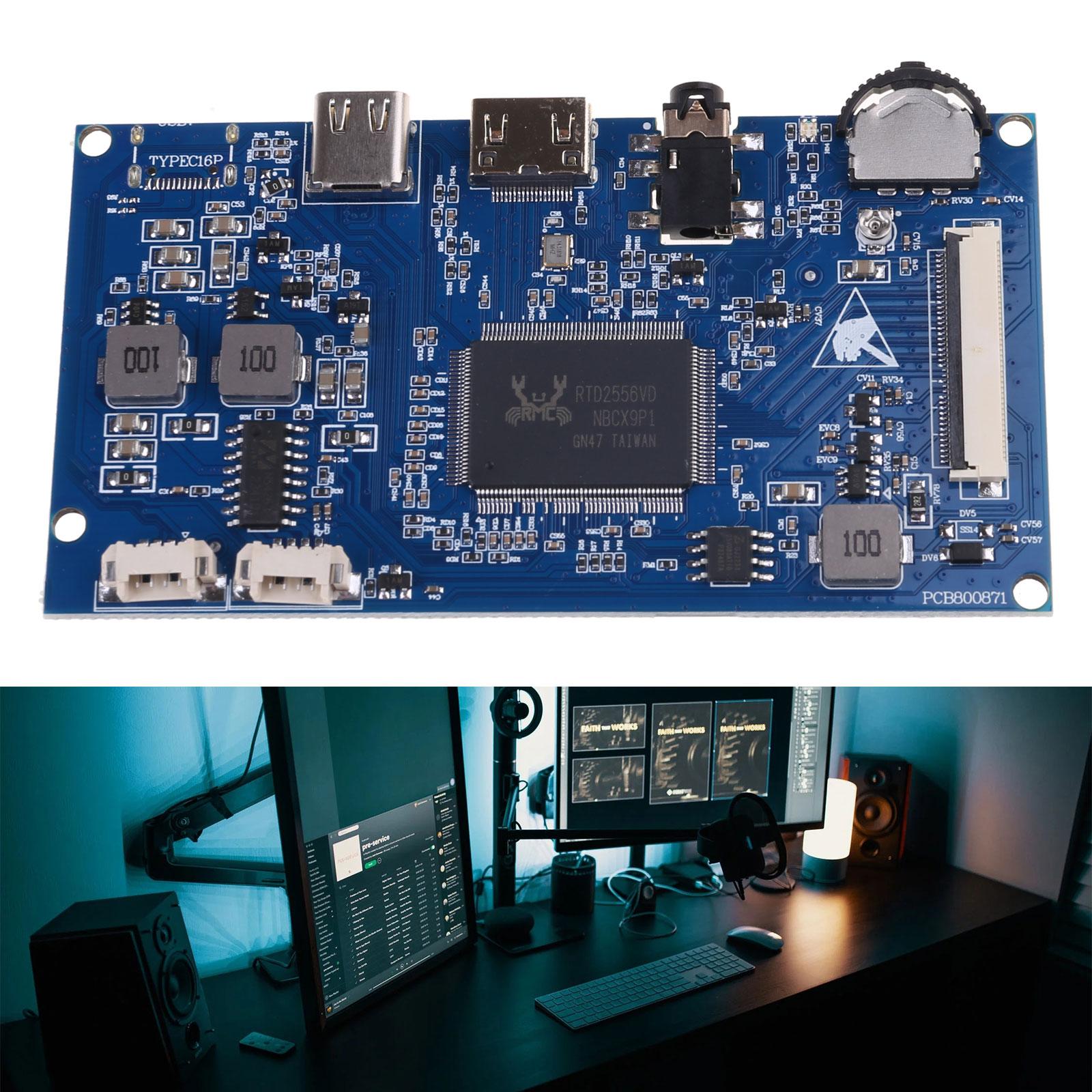 Плата драйвера керування USB TypeC, сумісна з HDMI, чіп RTD2556 для РК-дисплея Плата драйвера дисплея LVDS
Плата драйвера керування USB TypeC, сумісна з HDMI, чіп RTD2556 для РК-дисплея Плата драйвера дисплея LVDS