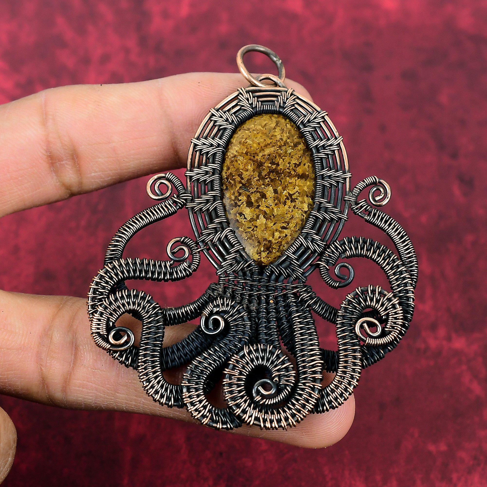 Bronzite Pendant Copper Wire Wrapped Pendant Bronzite Jewelry Handmade Gemstone Pendant Octopus Pendant Elegant Copper Jewelry Gifts For Her
Bronzite Pendant Copper Wire Wrapped Pendant Bronzite Jewelry Handmade Gemstone Pendant Octopus Pendant Elegant Copper Jewelry Gifts For Her