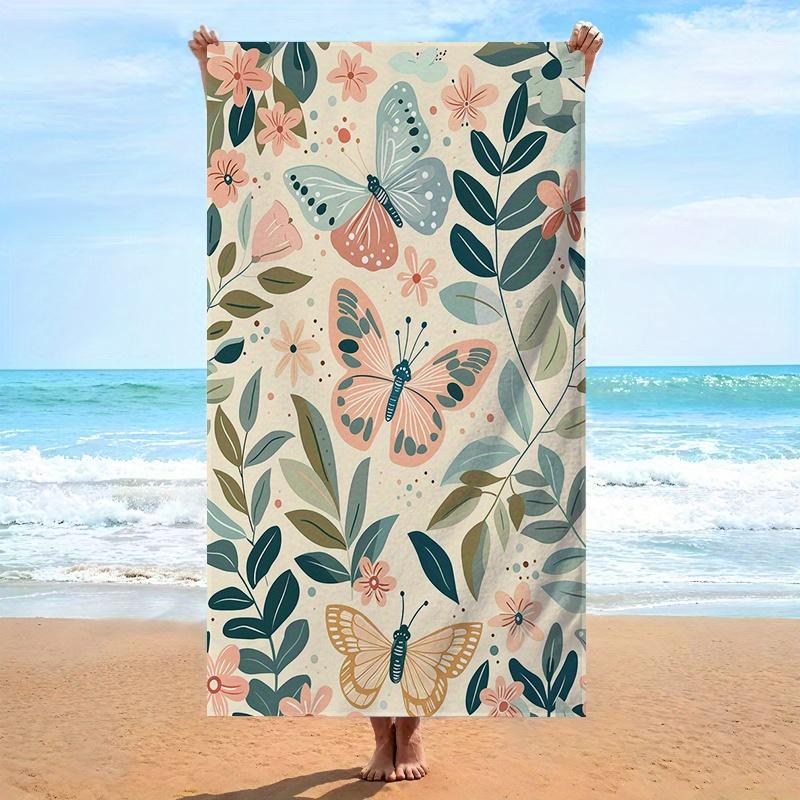 Butterfly Floral Nature Botanical Beach Towel, Soft Microfiber Unisex Oversized for Swimming Travel W40*H60(CM)
Butterfly Floral Nature Botanical Beach Towel, Soft Microfiber Unisex Oversized for Swimming Travel W40*H60(CM)