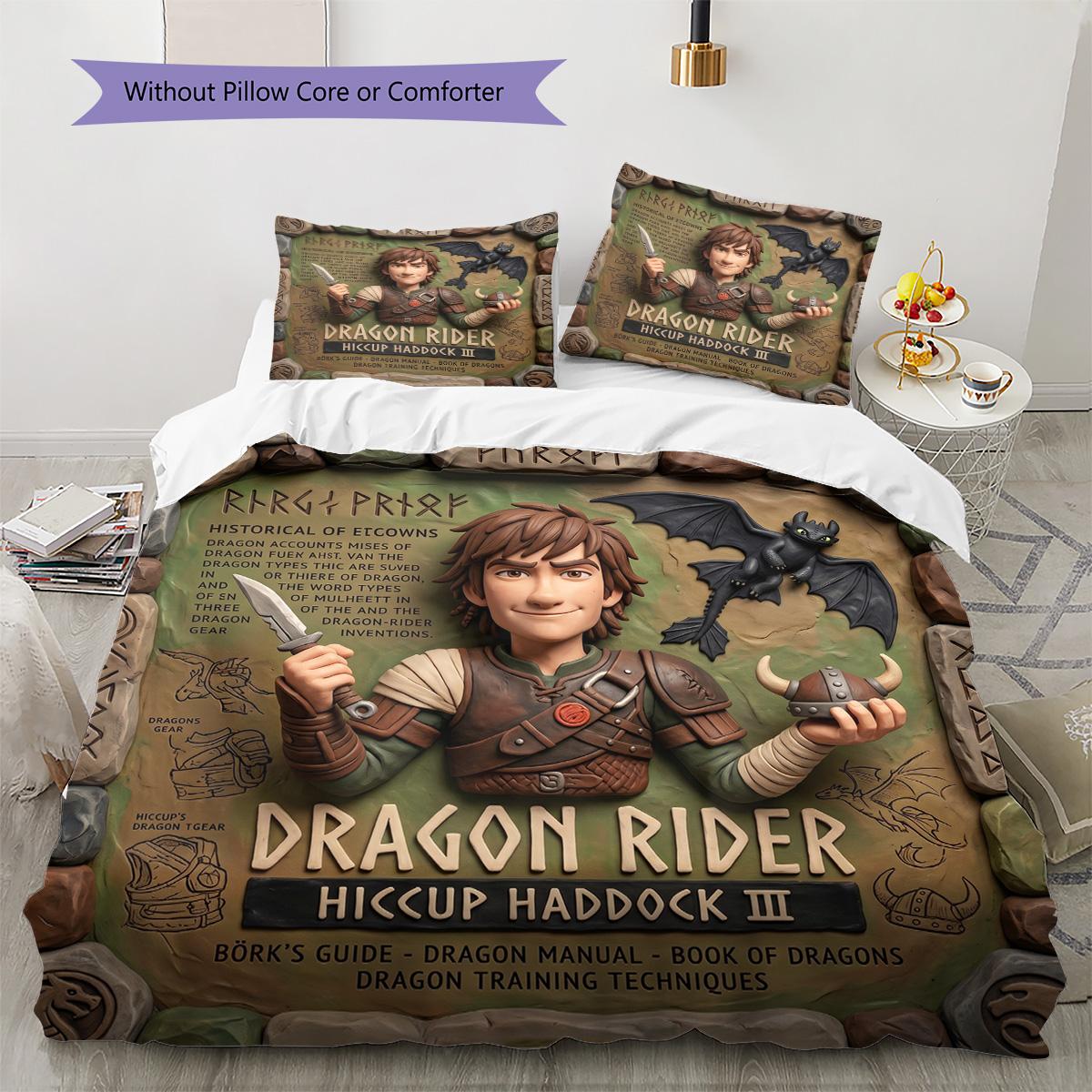 How to Train Your Dragon Patterned Pillowcase & Duvet Cover Set 3 Piece Anime Style Bedding Decor Gift for Fans YUN6515 135x200cm
How to Train Your Dragon Patterned Pillowcase & Duvet Cover Set 3 Piece Anime Style Bedding Decor Gift for Fans YUN6515 135x200cm