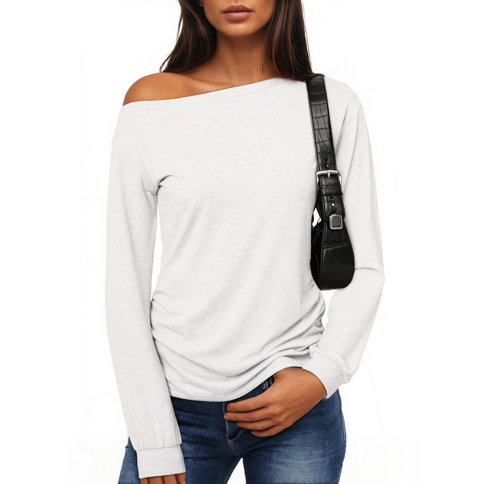 Женский модный универсальный топ свободного кроя с открытыми плечами однотонный XL белый
Женский модный универсальный топ свободного кроя с открытыми плечами однотонный XL белый