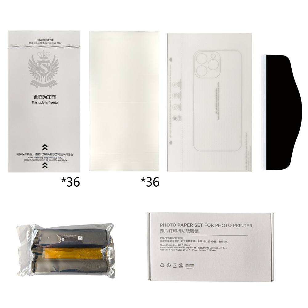 Набір витратних матеріалів для фотопринтера з 36 аркушами фотопаперу/матової плівки/скребком/основою As Shown A
Набір витратних матеріалів для фотопринтера з 36 аркушами фотопаперу/матової плівки/скребком/основою As Shown A
