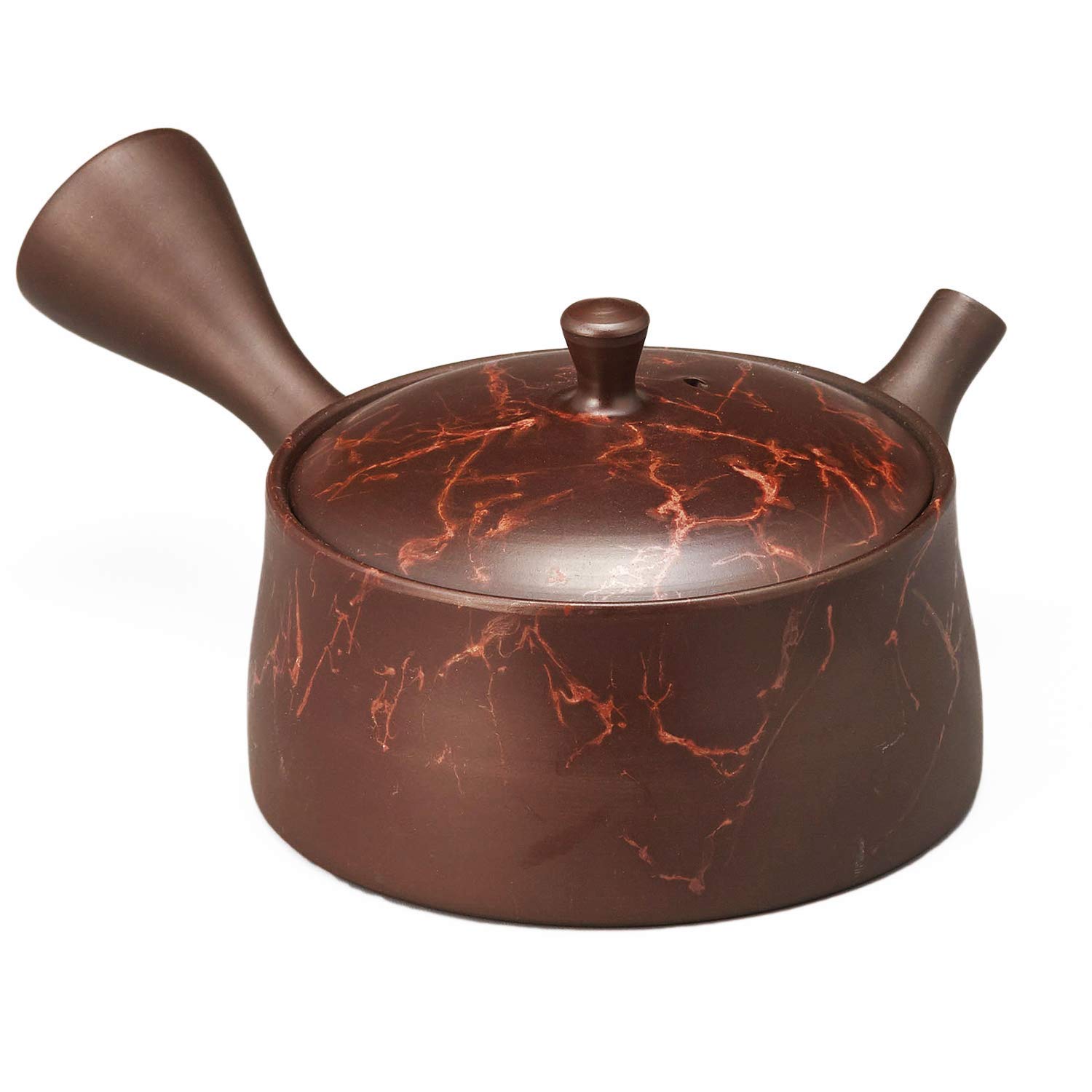 Yamakiikai Gyokuko Akane shibori flat type plain teapot
Yamakiikai Gyokuko Akane shibori flat type plain teapot