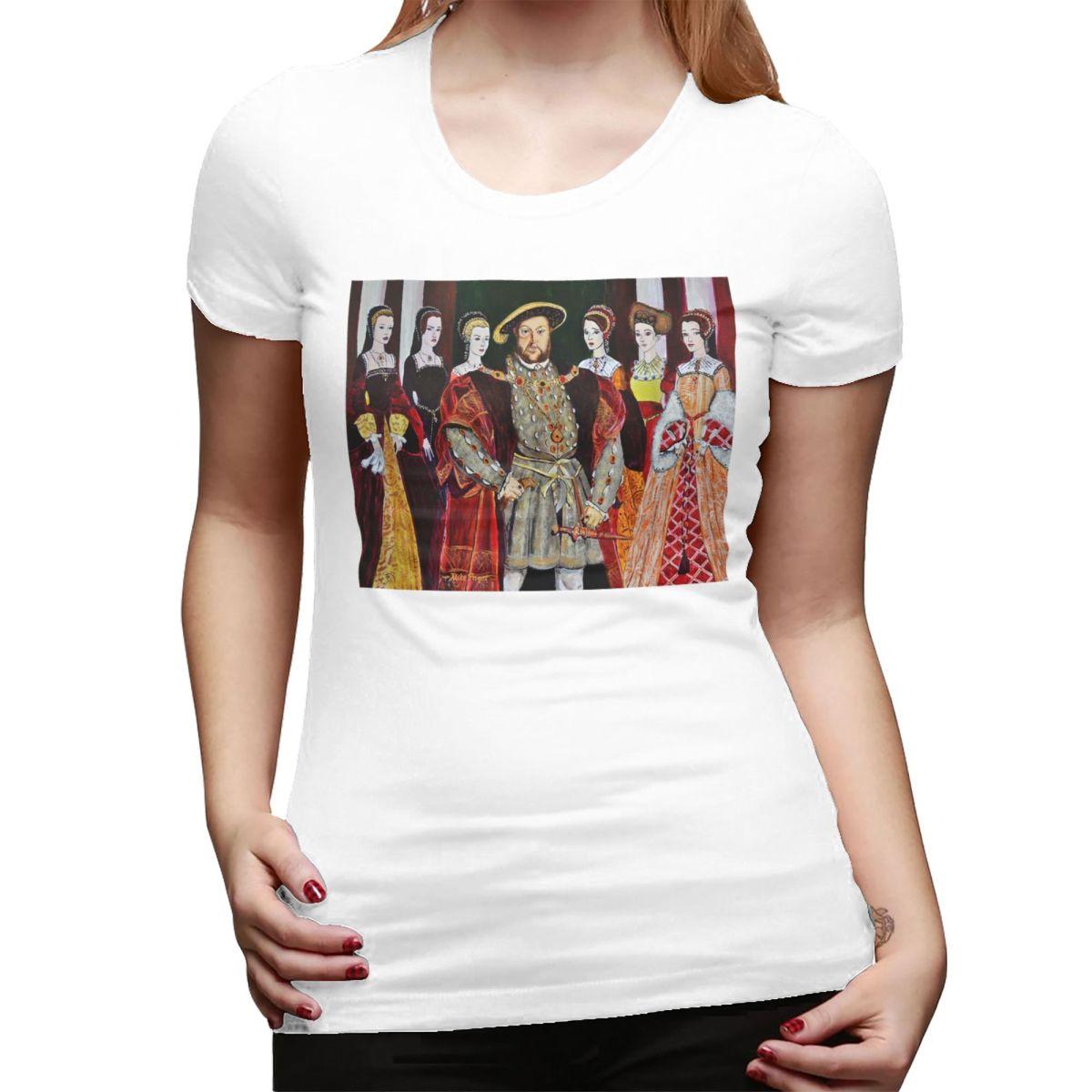 King Henry 8th And His Six Wives TShirt for Women Round Neck Streetwear T Shirts Womens Short Sleeve Summer Clothes Tops S
King Henry 8th And His Six Wives TShirt for Women Round Neck Streetwear T Shirts Womens Short Sleeve Summer Clothes Tops S