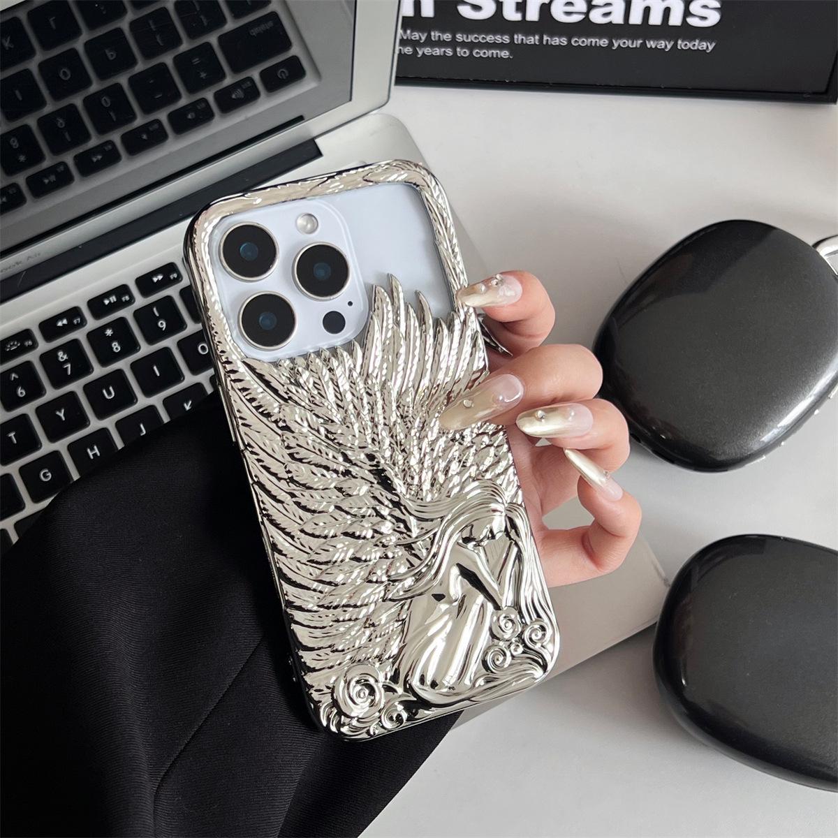 Electroplated Frosted Angel Wings Phone Case for iPhone 15/16/17, 12, 13, 14, PROMAX iPhone 16 Pro
Electroplated Frosted Angel Wings Phone Case for iPhone 15/16/17, 12, 13, 14, PROMAX iPhone 16 Pro