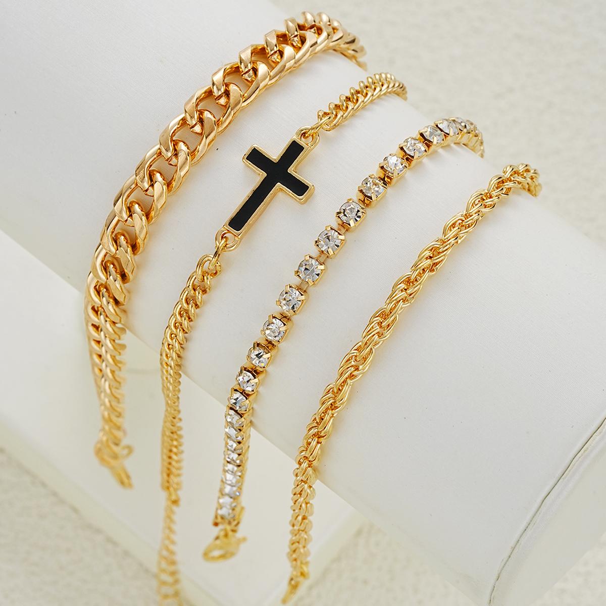 IF ME 4 Piece Eco Friendly Cross Zircon Bracelet Set Fashion Jewelry Women Shiny Trendy Daily Accessory Decorative Gift
IF ME 4 Piece Eco Friendly Cross Zircon Bracelet Set Fashion Jewelry Women Shiny Trendy Daily Accessory Decorative Gift