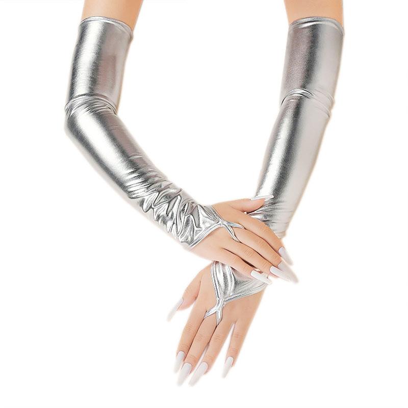 Womens Lacquer Leather Hook Finger Long Gloves Cosplay Nightclub Pole Dance Stage Performance Sexy Fingerless Mittens Accessory
Womens Lacquer Leather Hook Finger Long Gloves Cosplay Nightclub Pole Dance Stage Performance Sexy Fingerless Mittens Accessory