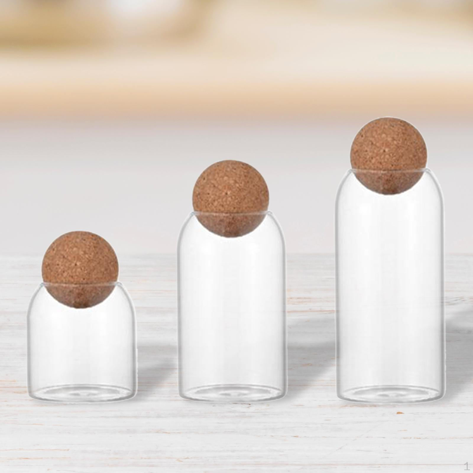 3 Glass Jars with Cork Lid for Kitchen Organization Smooth
3 Glass Jars with Cork Lid for Kitchen Organization Smooth