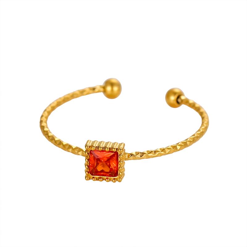 CARLIDANA New Arrival Stone Ring Jewelry Gold Plated Stainless Steel Square Natural Stone Open Adjustable Ring for Women resizable
CARLIDANA New Arrival Stone Ring Jewelry Gold Plated Stainless Steel Square Natural Stone Open Adjustable Ring for Women resizable