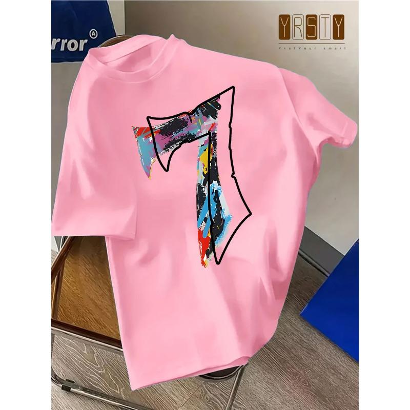 European sizes Children Graphic T-Shirt with Number 7 Print - Short Sleeve Round Neck Casual Summer Top, Regular Fit Casual Attire for, Everyday 164cm рожевий
European sizes Children Graphic T-Shirt with Number 7 Print - Short Sleeve Round Neck Casual Summer Top, Regular Fit Casual Attire for, Everyday 164cm рожевий