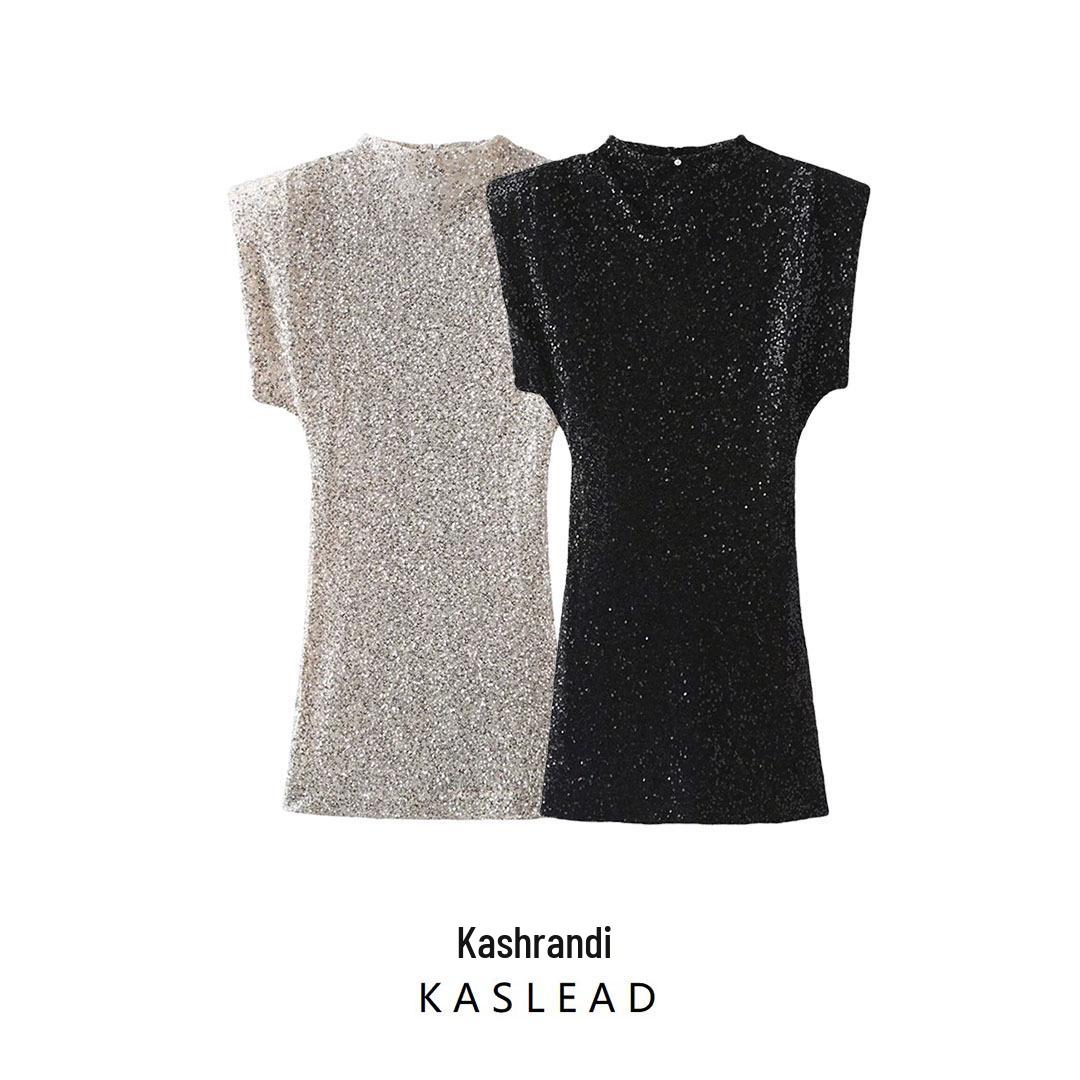 2024 Winter Women s European & American Style Slimming Two-Tone Sequin Dress with Padded Shoulders Medium
2024 Winter Women s European & American Style Slimming Two-Tone Sequin Dress with Padded Shoulders Medium