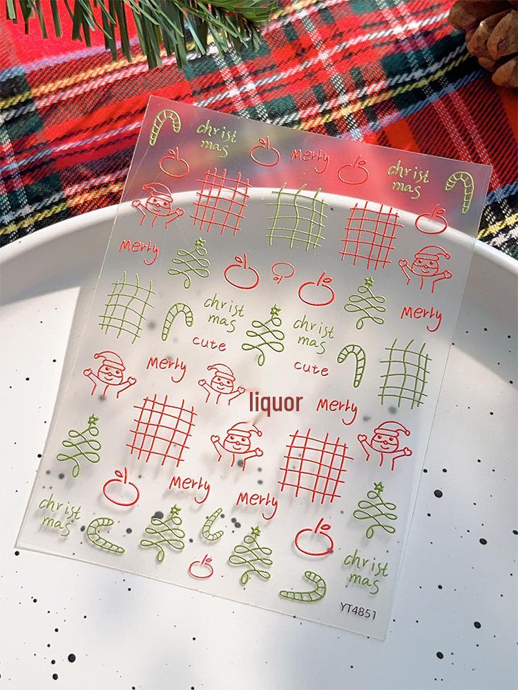 Тисненые рождественские наклейки для ногтей YITU - Изысканные яблочные линии и клетка, самоклеящееся украшение YT4851
Тисненые рождественские наклейки для ногтей YITU - Изысканные яблочные линии и клетка, самоклеящееся украшение YT4851