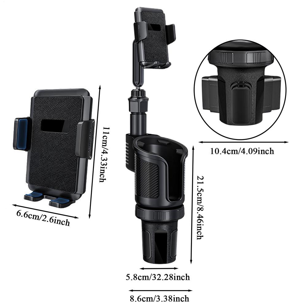 Car Cup Holder Expander 2 In 1 Drink Expander With Phone Mount 360 Degree Rotation Non-Slip Car Water Bottle Holder For Vehicle чорний
Car Cup Holder Expander 2 In 1 Drink Expander With Phone Mount 360 Degree Rotation Non-Slip Car Water Bottle Holder For Vehicle чорний