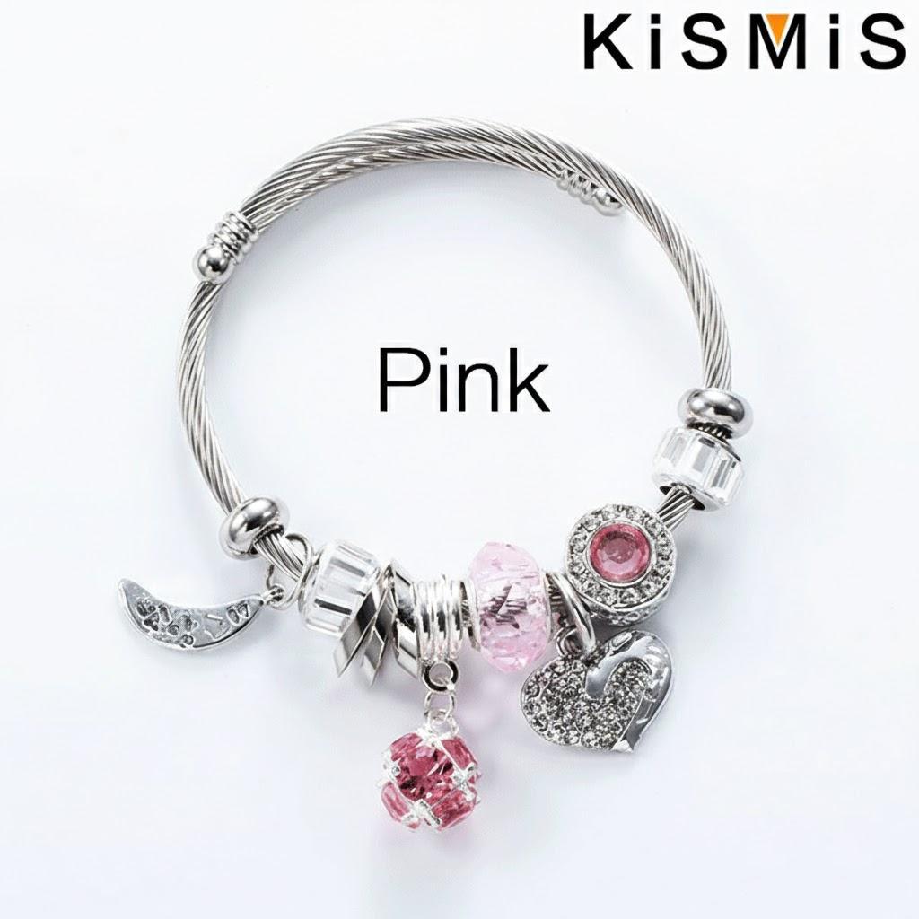 Fashion Jewelry Adjustable Crystal Bead Heart Charm Bracelet Stainless Steel Chain Wristband Holiday Gift рожевий
Fashion Jewelry Adjustable Crystal Bead Heart Charm Bracelet Stainless Steel Chain Wristband Holiday Gift рожевий