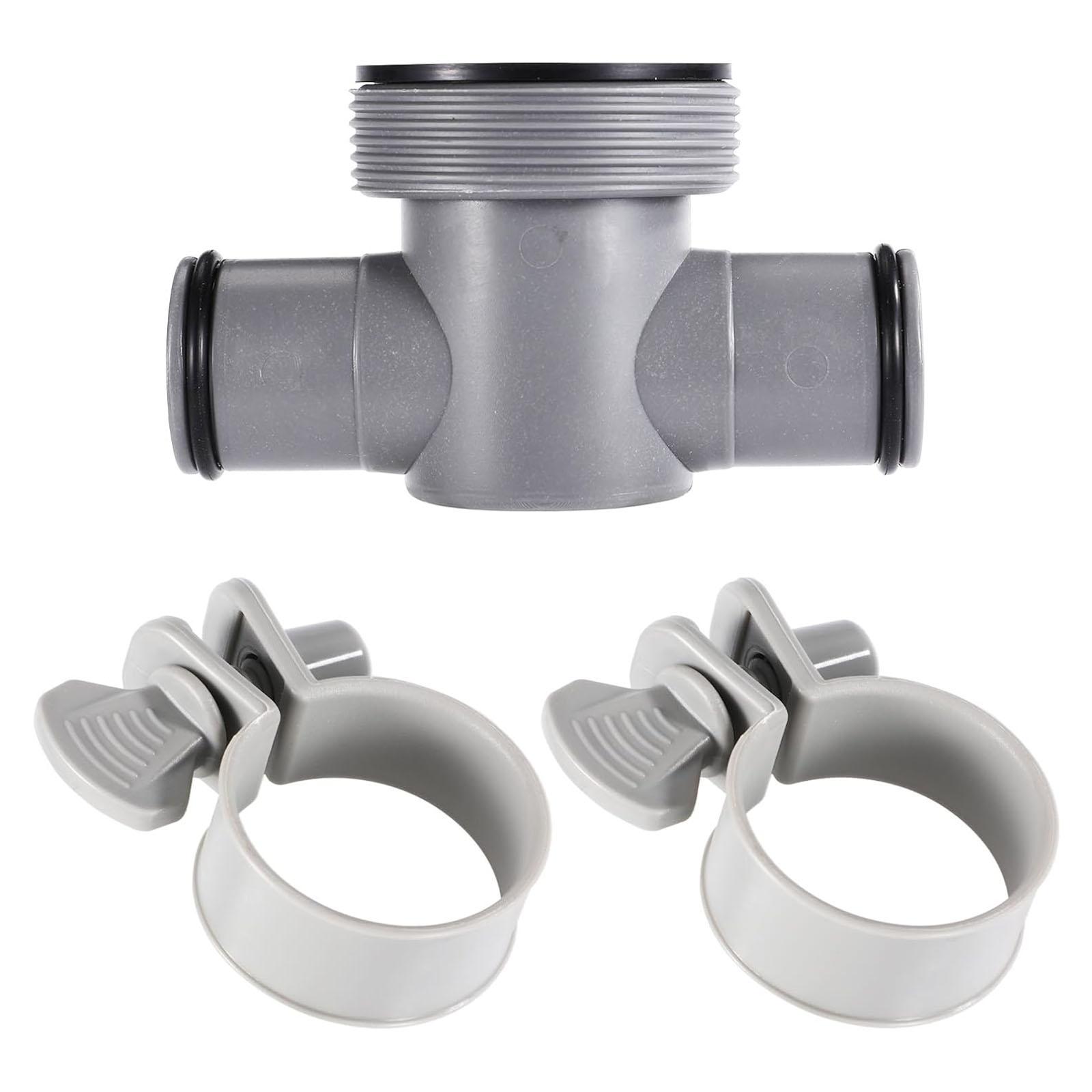 High Flow T Joint Hose Adapter 1.5inch to 1.25inch Suitable for Sand Filter Systems Includes Clamps and O Rings 1
High Flow T Joint Hose Adapter 1.5inch to 1.25inch Suitable for Sand Filter Systems Includes Clamps and O Rings 1