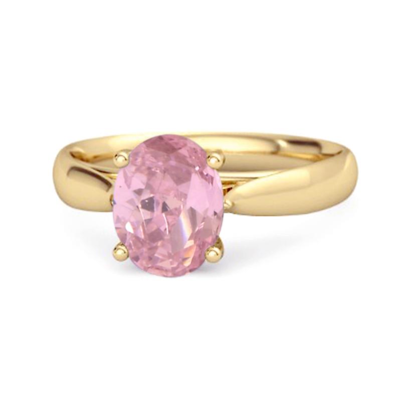 Pink Topaz Classic Solitaire Ring - Sterling Silver Gold Vermeil 12 золотий/жовтий
Pink Topaz Classic Solitaire Ring - Sterling Silver Gold Vermeil 12 золотий/жовтий