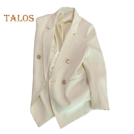 Весняно-осінній костюм, пальто з лацканами, двобортний піджак із довгим рукавом і кишенями, однотонний вільний діловий одяг S бежевий
Весняно-осінній костюм, пальто з лацканами, двобортний піджак із довгим рукавом і кишенями, однотонний вільний діловий одяг S бежевий