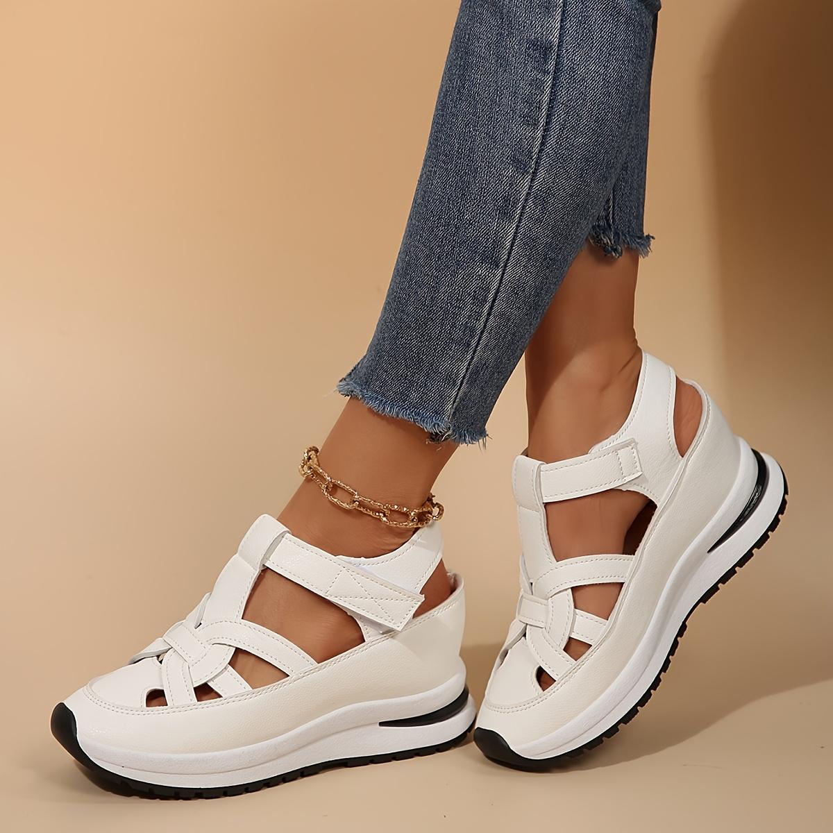 Women S Fashion Sandals, Comfortable Magic Tape Straps, Solid Color, Open Toe, Man-Made PU Upper/Inner/Insole TPR Sole, Versatile Beach Slip-On Shoes 43
Women S Fashion Sandals, Comfortable Magic Tape Straps, Solid Color, Open Toe, Man-Made PU Upper/Inner/Insole TPR Sole, Versatile Beach Slip-On Shoes 43