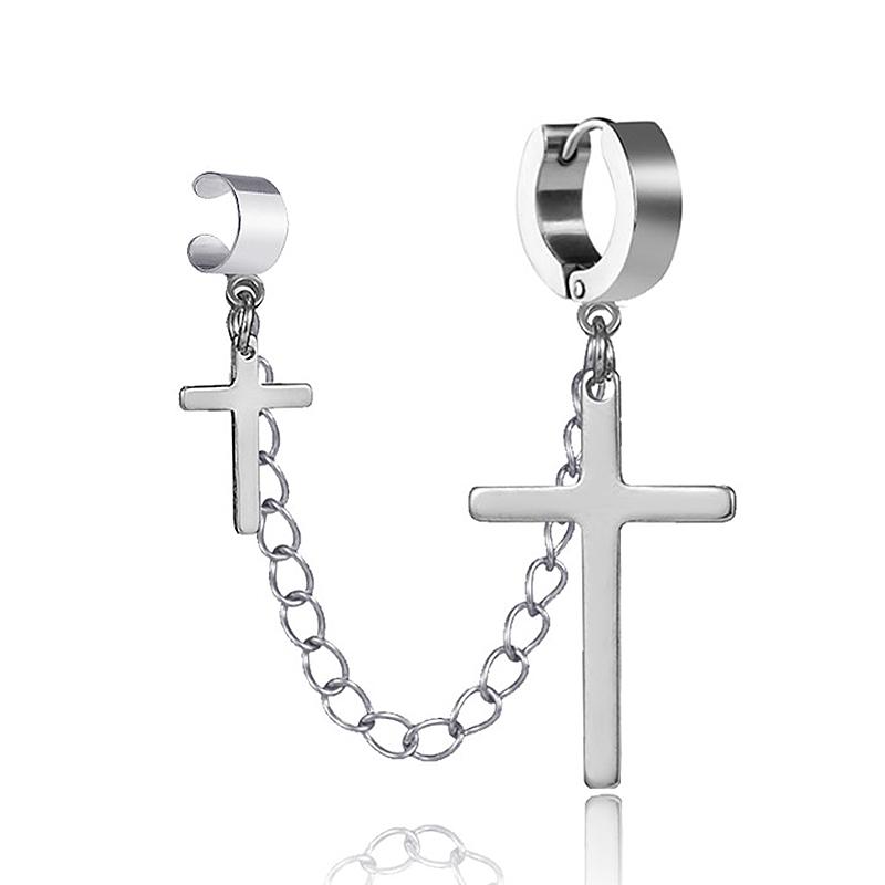1Pcs Fashion Punk Cross Pendant Clip Earring for Teens Women Men Ear Cuffs Earring Zircon Retro Metal Chain Tassel Earings
1Pcs Fashion Punk Cross Pendant Clip Earring for Teens Women Men Ear Cuffs Earring Zircon Retro Metal Chain Tassel Earings