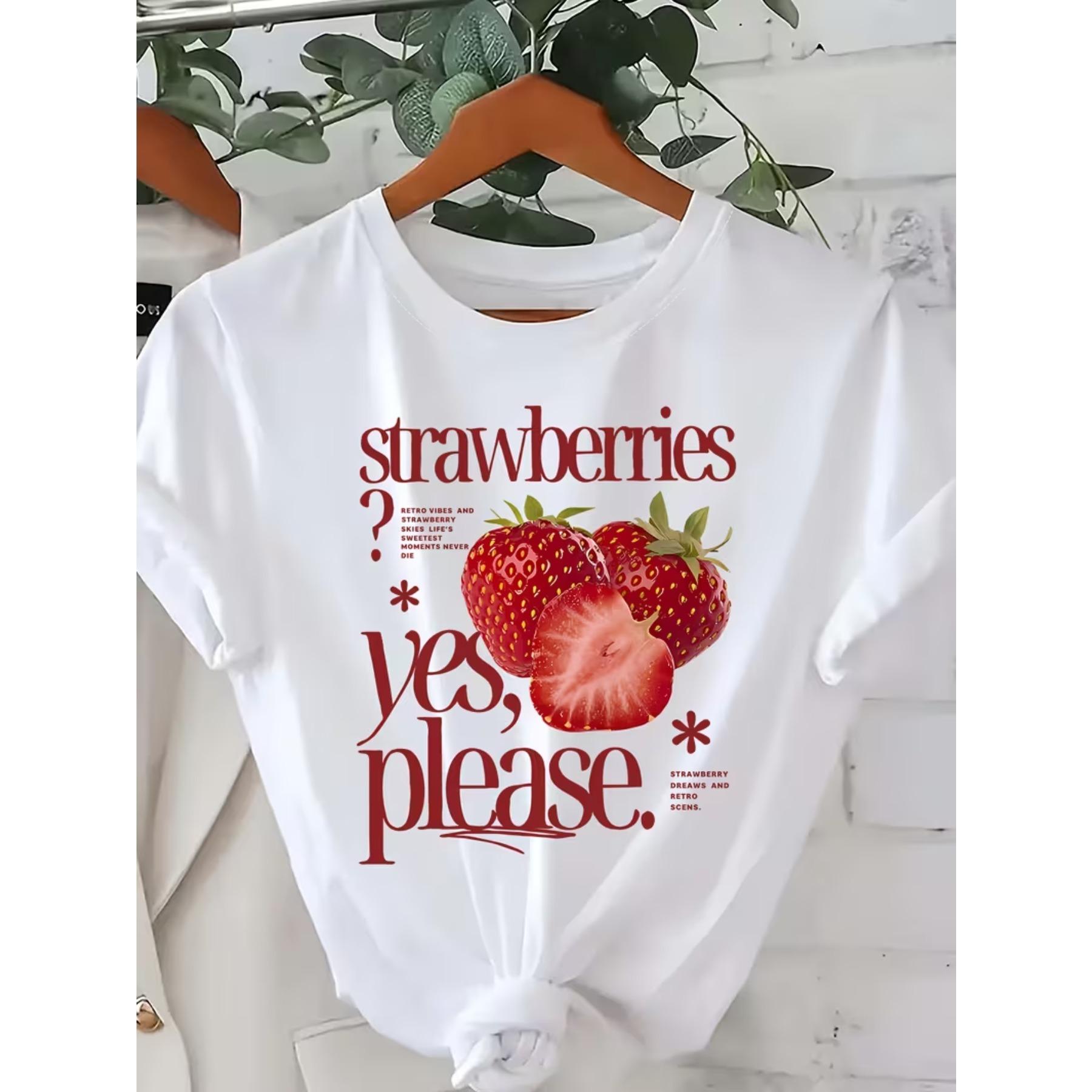 Women s Fashion Casual Strawberry Print Round Neck Short Sleeve T-Shirt XXL білий
Women s Fashion Casual Strawberry Print Round Neck Short Sleeve T-Shirt XXL білий