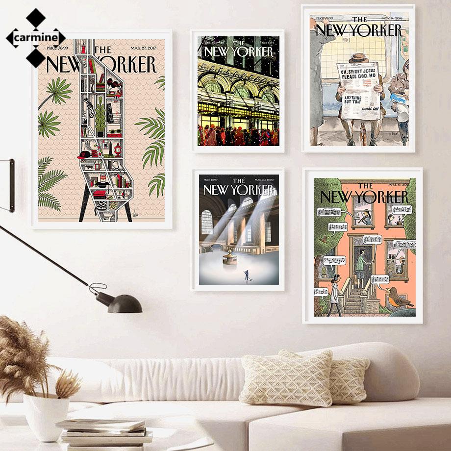 New Yorker Magazine Canvas Painting Retro City Wall Art Posters and Prints Nordic Wall Picture Vintage Style Painting Home Decor 20x30cm no frame
New Yorker Magazine Canvas Painting Retro City Wall Art Posters and Prints Nordic Wall Picture Vintage Style Painting Home Decor 20x30cm no frame