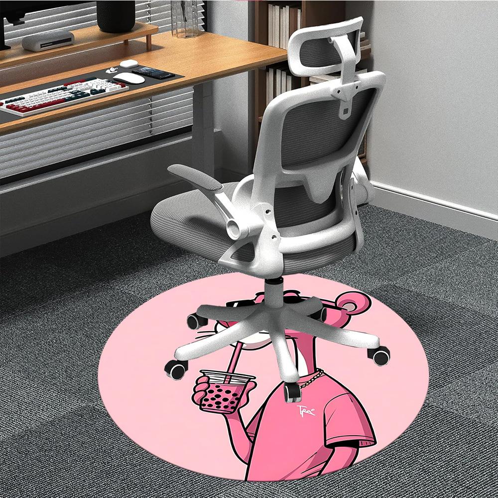 1pc Pink Panther Bubble Tea Office Round Area Rug, Under Office Chairs Bedroom Living Room Home Decor, Available in Various Sizes 80cm by 80cm
1pc Pink Panther Bubble Tea Office Round Area Rug, Under Office Chairs Bedroom Living Room Home Decor, Available in Various Sizes 80cm by 80cm