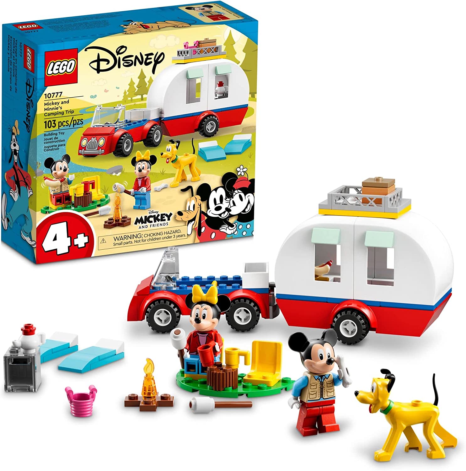 LEGO Disney Mickey Mouse and Minnie Mouse s Camping Trip 10777 Игрушка-конструктор с фургоном, автомобилем и фигуркой Плутона для детей от 4 лет
LEGO Disney Mickey Mouse and Minnie Mouse s Camping Trip 10777 Игрушка-конструктор с фургоном, автомобилем и фигуркой Плутона для детей от 4 лет