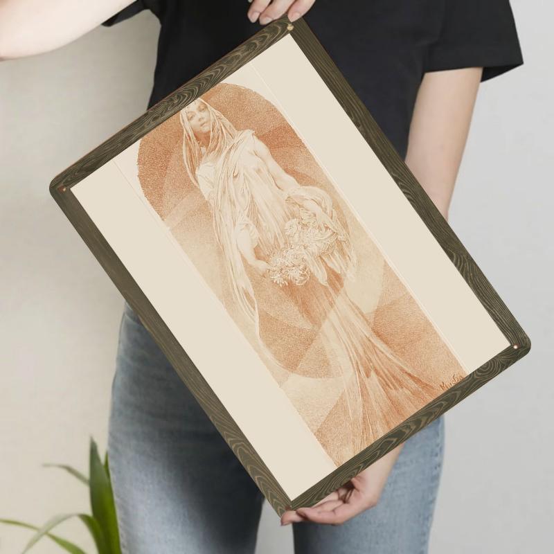 Vintage Mucha Style Hand Painted Flower Goddess Metal Tin Painting Living Room Wall Decor Mural 20x30cm(7.8x11.8inch)
Vintage Mucha Style Hand Painted Flower Goddess Metal Tin Painting Living Room Wall Decor Mural 20x30cm(7.8x11.8inch)