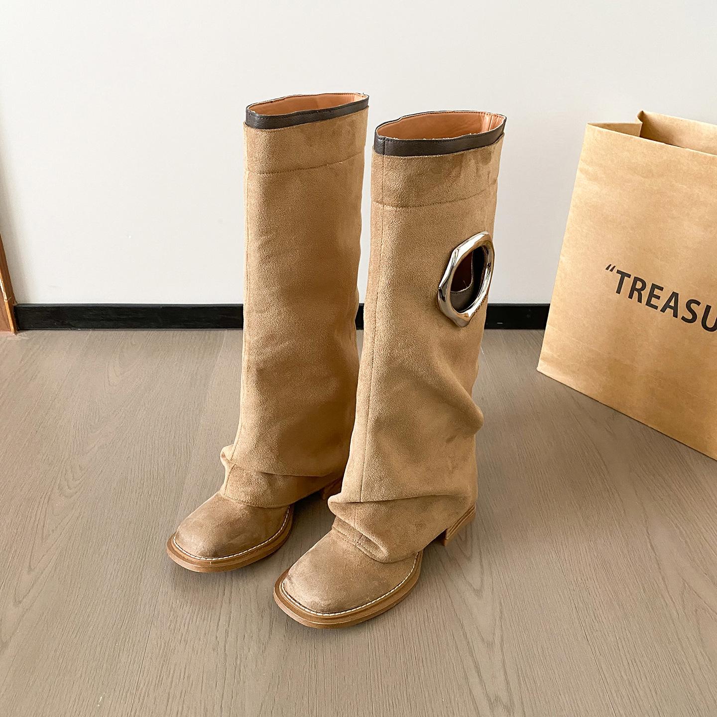 Meng Ziyi same retro square head western cowboy boots versatile thick heel trouser tube boots niche design fat mm long boots 40
Meng Ziyi same retro square head western cowboy boots versatile thick heel trouser tube boots niche design fat mm long boots 40