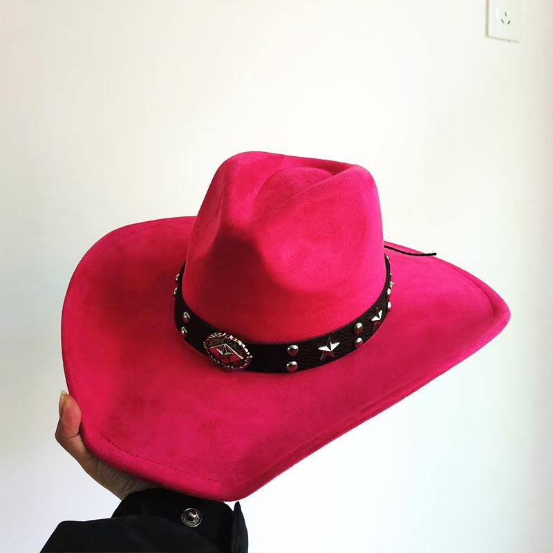 Suede Western Cowboy Hat for men retro belt cowboy Hat Jazz Curling wide brim fashion Felt Fedora Hat Wholesale sombrero hombre 56-58
Suede Western Cowboy Hat for men retro belt cowboy Hat Jazz Curling wide brim fashion Felt Fedora Hat Wholesale sombrero hombre 56-58