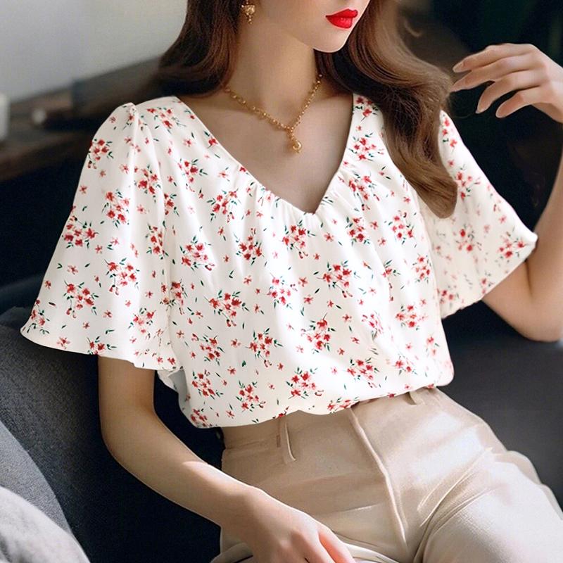 ZANZEA Женская повседневная блузка с V-образным вырезом, короткими рукавами и цветочным принтом S
ZANZEA Женская повседневная блузка с V-образным вырезом, короткими рукавами и цветочным принтом S