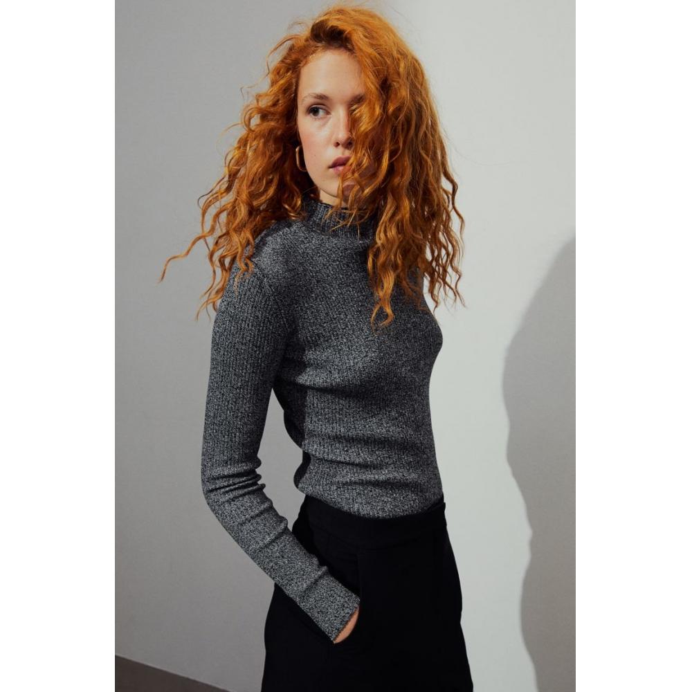 H M turtleneck top black melange
H M turtleneck top black melange
