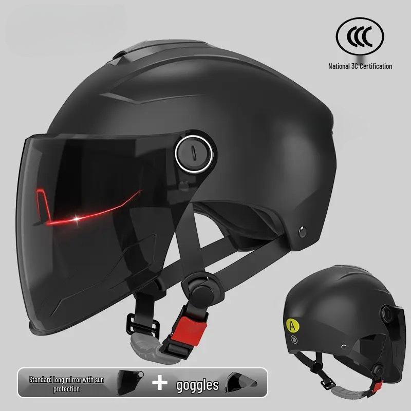 Women s Certified Half Helmet for Electric Scooter & Motorcycle with Double Lens and All-Season Sun Protection One Size
Women s Certified Half Helmet for Electric Scooter & Motorcycle with Double Lens and All-Season Sun Protection One Size