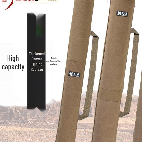 Portable Fishing Gear Storage Bag - Wear-Resistant, Thickened, Foldable, Lightweight Canvas for Rods and Umbrellas Khaki with Side Pocket 60cm*18cm
Portable Fishing Gear Storage Bag - Wear-Resistant, Thickened, Foldable, Lightweight Canvas for Rods and Umbrellas Khaki with Side Pocket 60cm*18cm