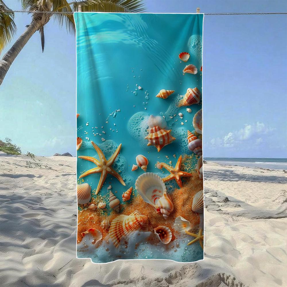 Coastal Seashell Beach Towel, Soft Quick-Drying, Perfect For Portable Outdoor Travel, Swimming, Camping And Summer Beach W30*H60(CM)
Coastal Seashell Beach Towel, Soft Quick-Drying, Perfect For Portable Outdoor Travel, Swimming, Camping And Summer Beach W30*H60(CM)