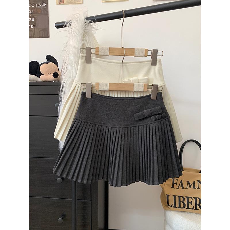 Plus Size Women s Woolen Pleated A-line Skirt with Bow - High Waist, Short, for Autumn/Winter M темно-серого
Plus Size Women s Woolen Pleated A-line Skirt with Bow - High Waist, Short, for Autumn/Winter M темно-серого