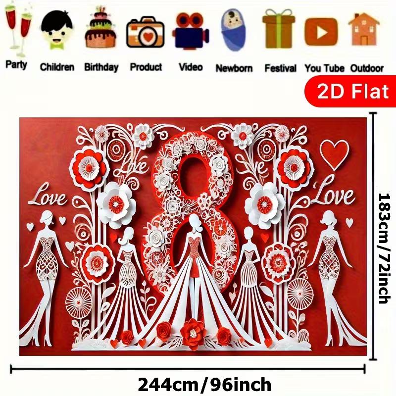 2D Red Paper Cut Style Background for Girls Birthday Decoration 47.2x31.5inch/120*80cm
2D Red Paper Cut Style Background for Girls Birthday Decoration 47.2x31.5inch/120*80cm