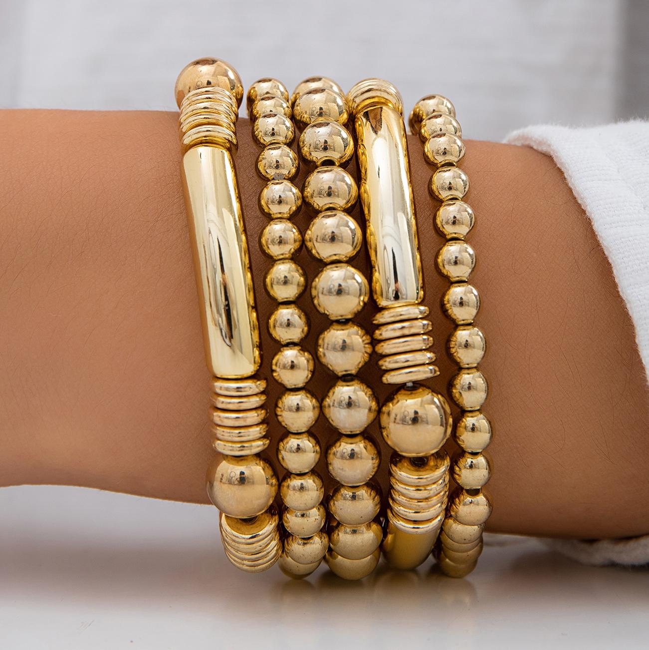 Exaggerated Punk Big Ball Chain Bracelets Women Vintage Chunky Round Beads Elastic Bangle Grunge Couple Jewelry Steampunk Men
Exaggerated Punk Big Ball Chain Bracelets Women Vintage Chunky Round Beads Elastic Bangle Grunge Couple Jewelry Steampunk Men